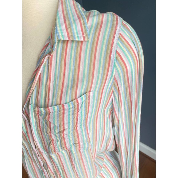 Pastel striped button-down shirt - Picture 4 of 5